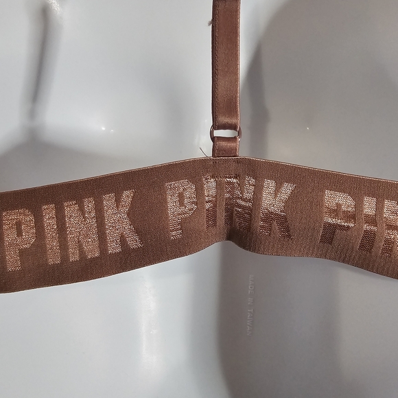 PINK Victoria's Secret Mauve Lace Halter Bralette - Picture 2 of 14